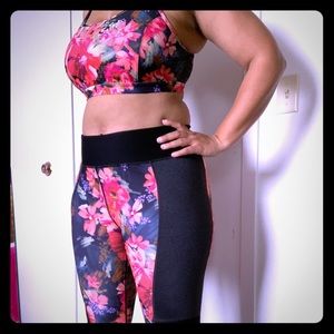 Floral Set: Sports Bra and Athletic Leggings